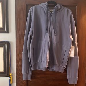 NWT Zella Rudi Moto Zip Hoodie - blue